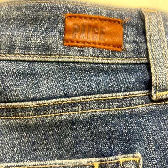 PAIGE Jimmy  Raw Denim Destructed jean shorts - Picture 4 of 6